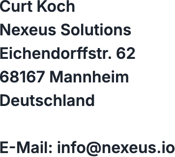 Impressum Nexeus Solutions